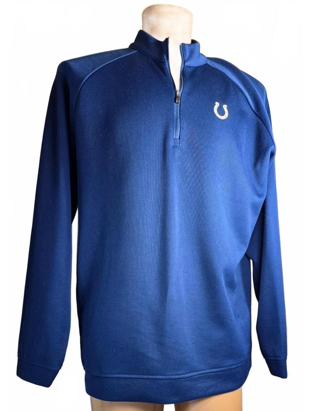 Adidas 2XL Navy Blue Colts Quarter-Zip Pullover Sweatshirt